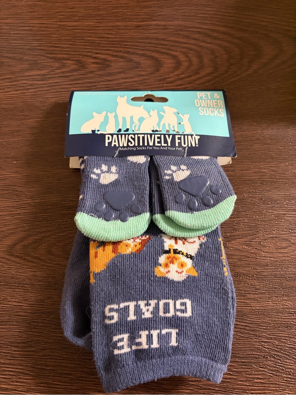 Navy & Mint pet & owner socks